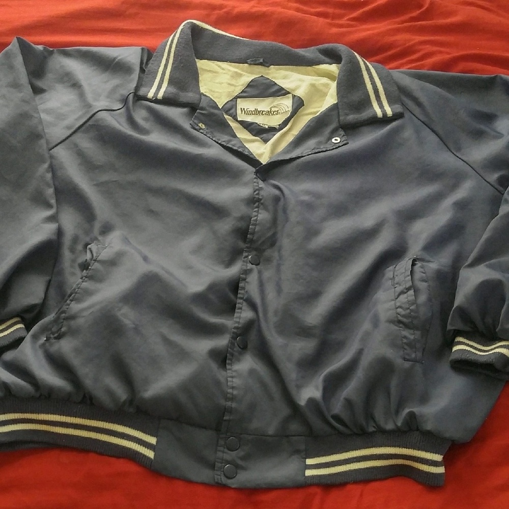 Windbreaker water resist dark blue jacket XXL suze